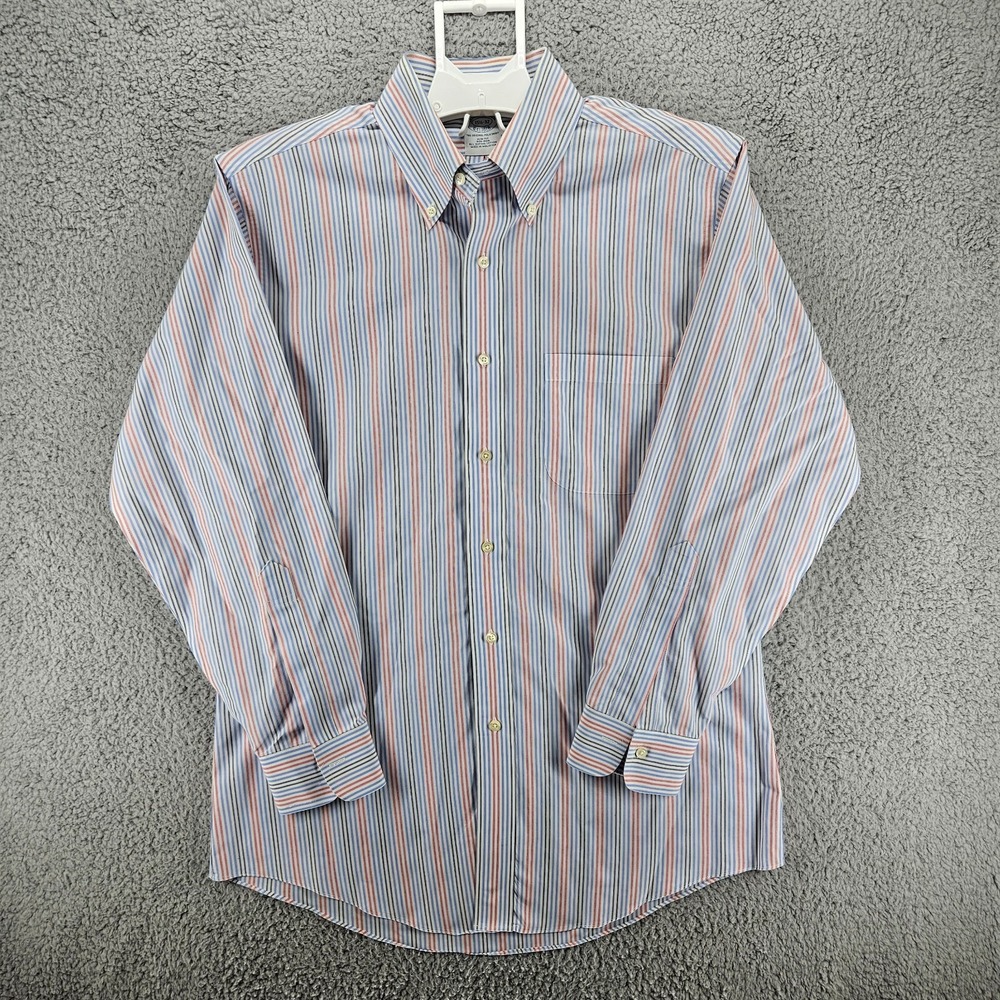 Brooks Brothers Slim Fit Non-Iron‎ Supima Cotton Striped Dress Shirt 15.5 32
